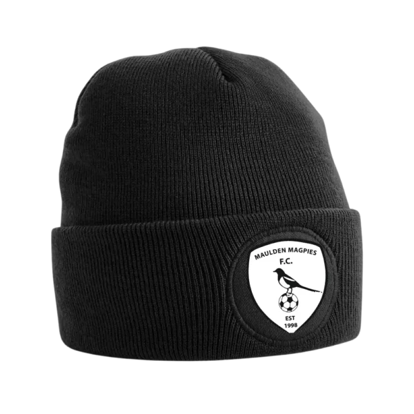 Maulden Magpies FC Circular Patch Beanie