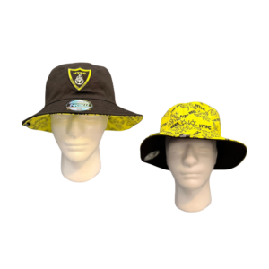 Harborough Town FC Reversible Bucket Hat - Black with Bees