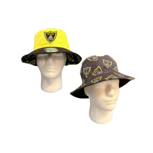 Harborough Town FC Reversible Bucket Hat - Black/Yellow with Badge